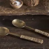 Abani Salad Servers - Antique Brass