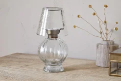Adesola Glass Tealight Holder Lamp - Clear