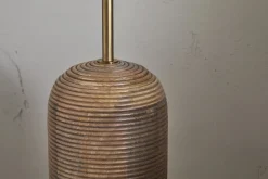 Agua Grooved Floor Lamp Base - Natural