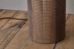 Agua Grooved Floor Lamp Base - Natural
