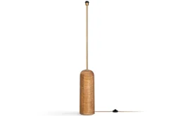 Agua Grooved Floor Lamp Base - Natural