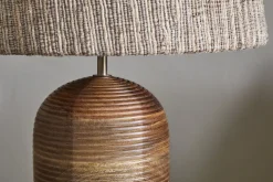 Agua Grooved Table Lamp Base - Natural