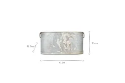 Akasa Trough Planter - Zinc
