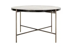Aluva Glass Coffee Table - Clear & Antique Brass