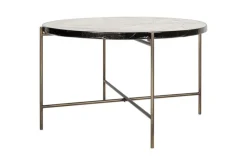 Aluva Glass Coffee Table - Clear & Antique Brass