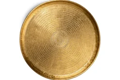 Amai Etched Round Tray - Brass