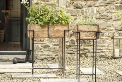 Amazzi Indoor Planter Stand - Natural & Black