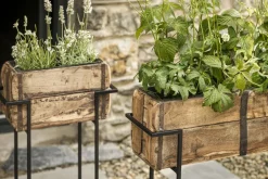 Amazzi Indoor Planter Stand - Natural & Black
