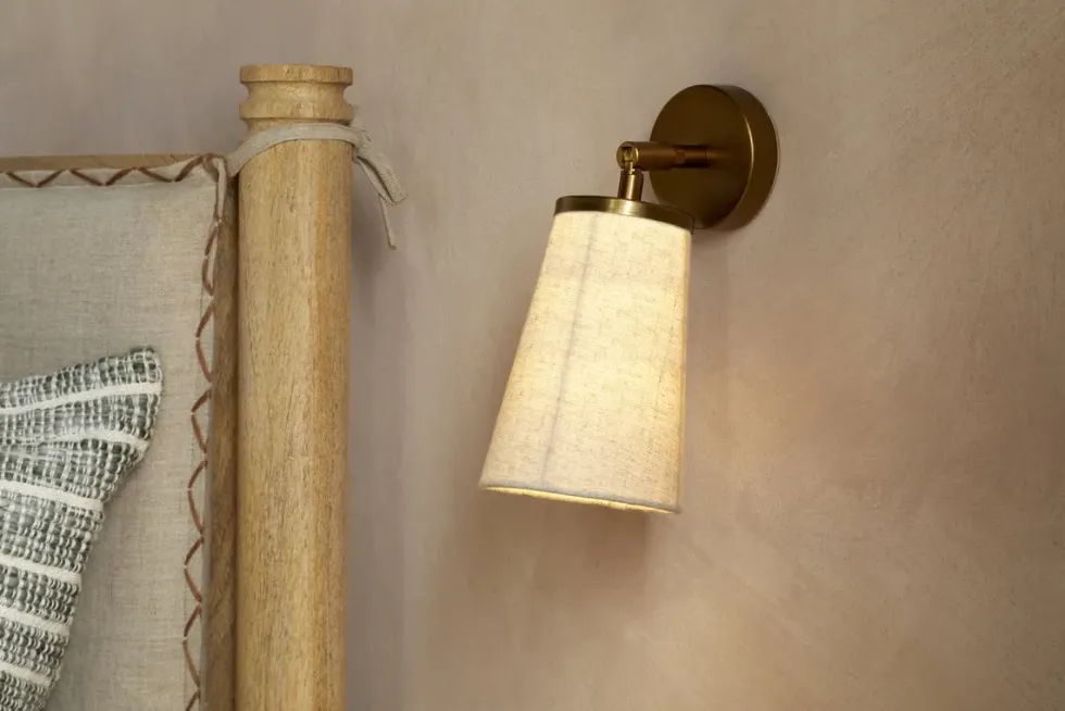 Ame Linen Wall Spot Light - Off White