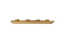 Amita Long Candle Holder - Antique Brass