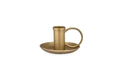 Amri Iron Candlestick - Antique Brass