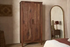 Anbu Acacia Wardrobe - Washed Walnut