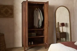 Anbu Acacia Wardrobe - Washed Walnut