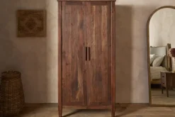 Anbu Acacia Wardrobe - Washed Walnut