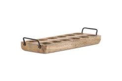 Anda Mango Wood Egg Holder - Natural