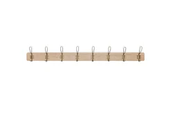 Ankita Mango Wood & Iron Hooks - Natural & Antique Brass - Large