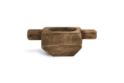 Apu Reclaimed Wood Traditional Candle Holder - Natural