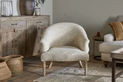 Aranya Cotton & Jute Occasional Chair - Natural