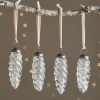 Athardi Drop Bauble - Antique Silver - (Set of 4)