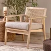 Atri Mango Wood & Cane Occasional Chair