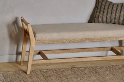 Avanthi Upholstered Sleigh Bench - Natural
