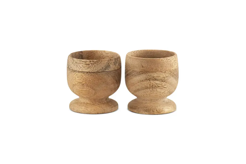 Awa Wooden Egg Cup - Natural - (Set of 2)