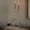 Ayee Twisted Candle Holder - Brass