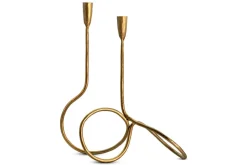 Ayee Twisted Candle Holder - Brass