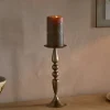 Ayo Pillar Candle Holder - Brass