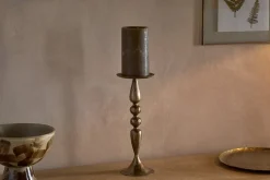 Ayo Pillar Candle Holder - Brass
