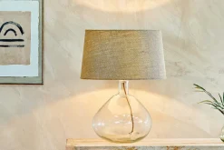 Baba Recycled Glass Lamp - Clear - Large Wide