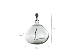 Baba Recycled Glass Lamp - Clear - Large Wide