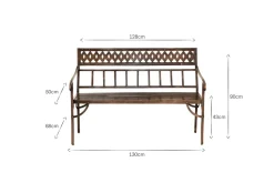 Bahula Decorative Iron Bench