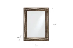 Bahula Decorative Outdoor Mirror - Rust