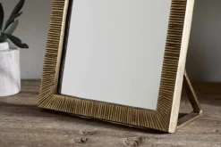 Baja Standing Mirror - Antique Brass