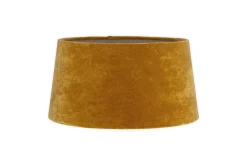 Batakha Velvet & Linen Lampshade - Dark Ochre