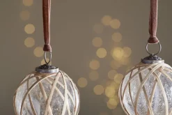 Bayana Woven Baubles - Natural & Clear - (Set of 3)