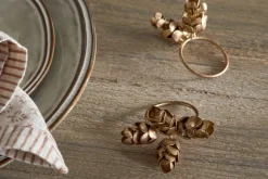 Beej Napkin Rings - Antique Brass - (Set of 4)