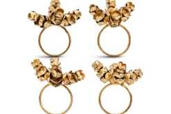 Beej Napkin Rings - Antique Brass - (Set of 4)