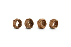 Bersama Rattan Napkin Rings - Natural - (Set of 4)