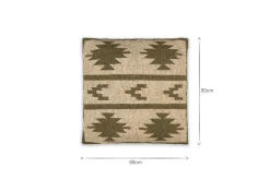 Bhumi Wool & Jute Cushion Cover - Moss Green