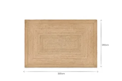 Braided Hemp Rug - Natural - Extra Large