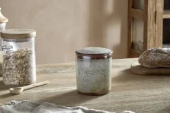 Cam Lidded Storage Jar - Mocha