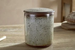 Cam Lidded Storage Jar - Mocha