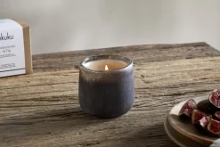 Cedarwood & Fig 1 Wick Scented Candle - Frosted Black - 1 Wick