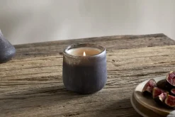Cedarwood & Fig 1 Wick Scented Candle - Frosted Black - 1 Wick