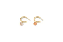 Cerita Rhodochrosite Earrings - Rhodochrosite & Gold