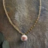 Cerita Rhodochrosite Necklace - Rhodochrosite & Gold