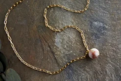 Cerita Rhodochrosite Necklace - Rhodochrosite & Gold