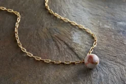 Cerita Rhodochrosite Necklace - Rhodochrosite & Gold